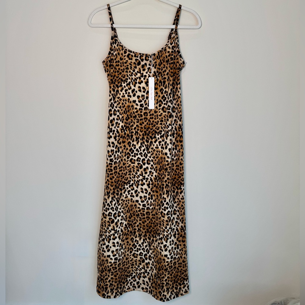NWT Lisa Says Gah Leopard Print Slip Dress Size Small